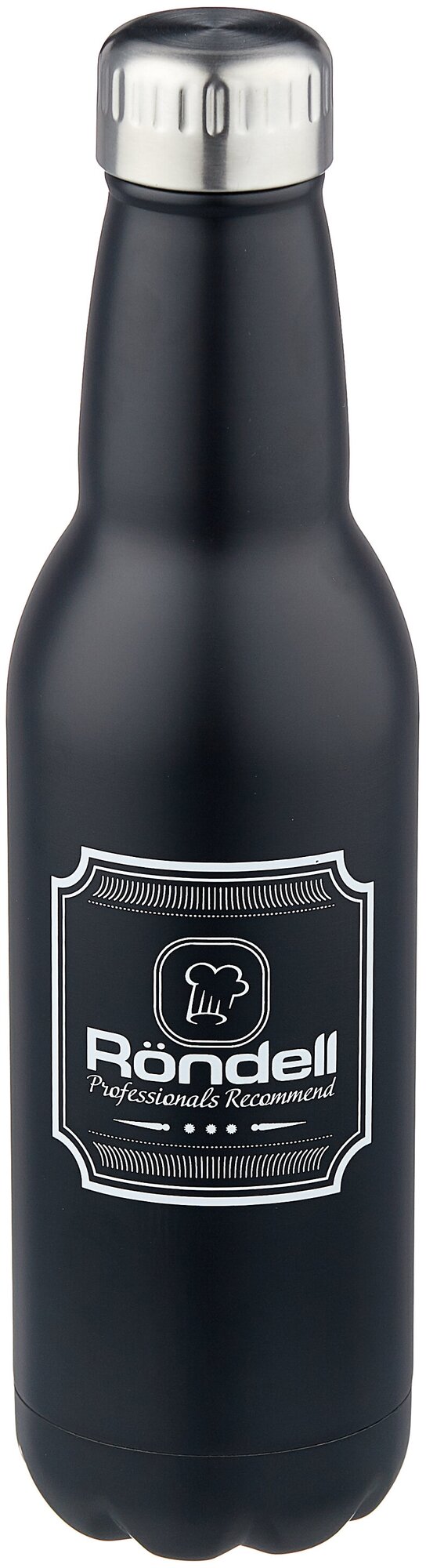 Термобутылка Rondell Bottle, 0.75 л, black