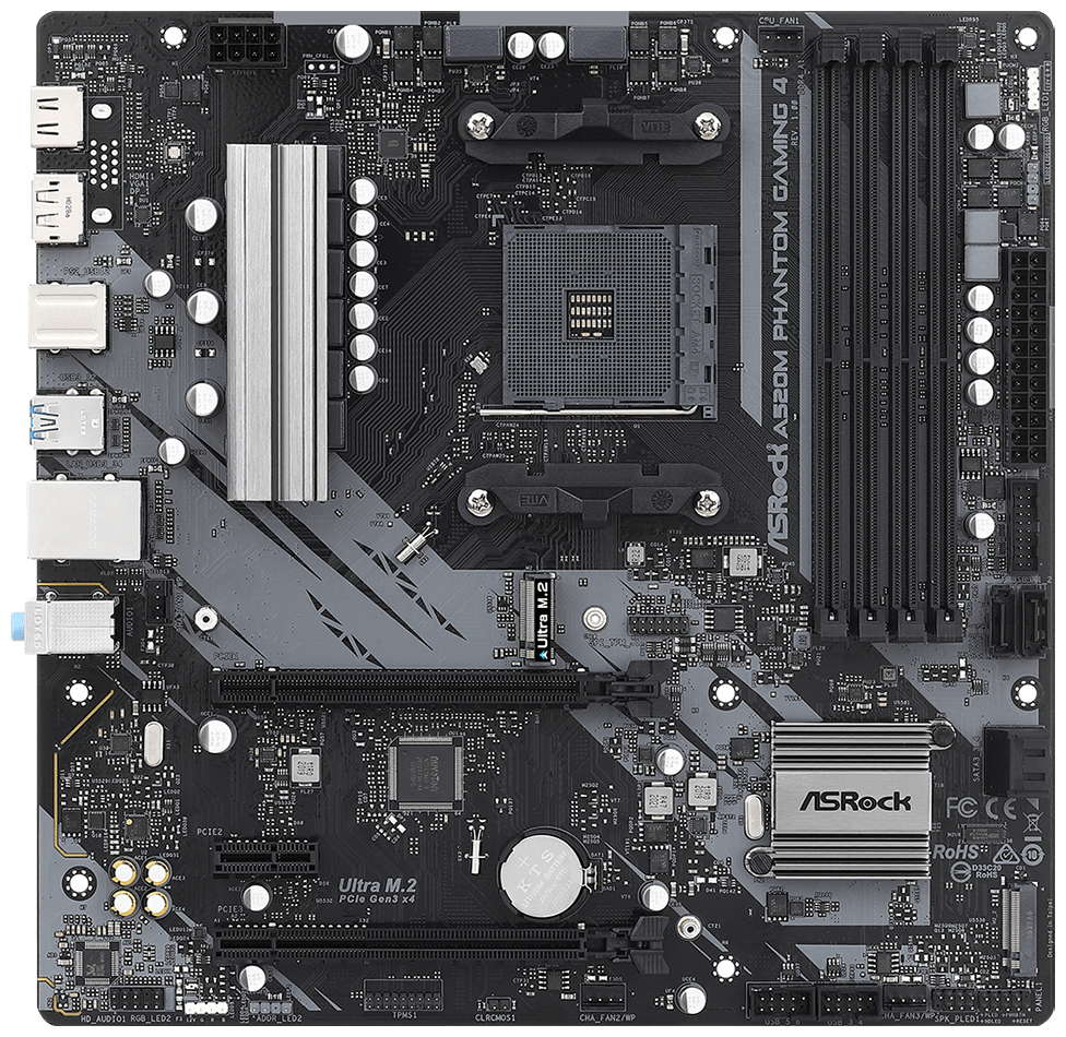 Материнская плата ASRock A520M Phantom Gaming 4