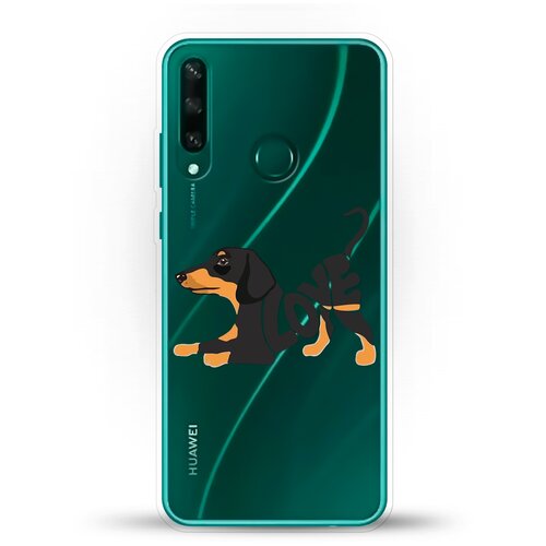 фото Силиконовый чехол такса love на huawei y6p andy & paul