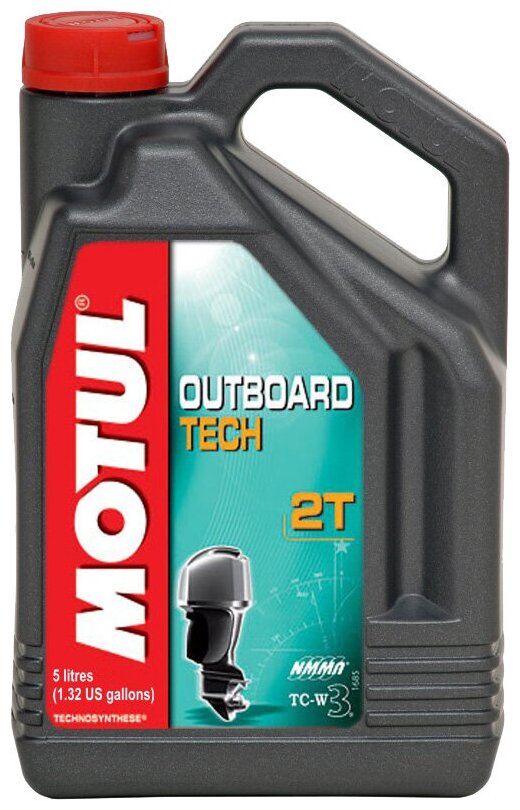 Моторное масло Motul Outboard Tech 2T, полусинтетическое, 5 л, ( 106615)