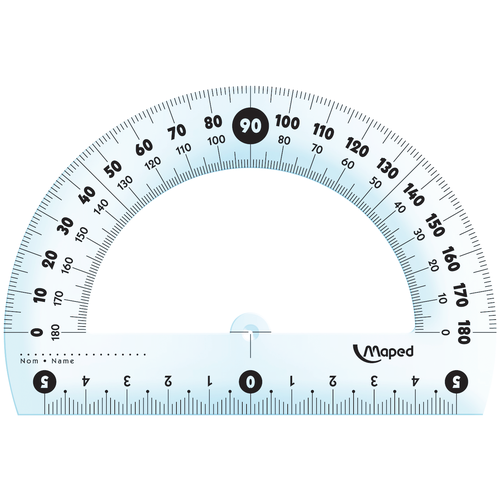 фото Maped транспортир essentials 146 180° 12 см (146134), прозрачный