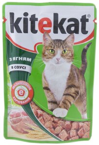 Фото Корм для кошек Kitekat ягненок в соусе пауч. 85г