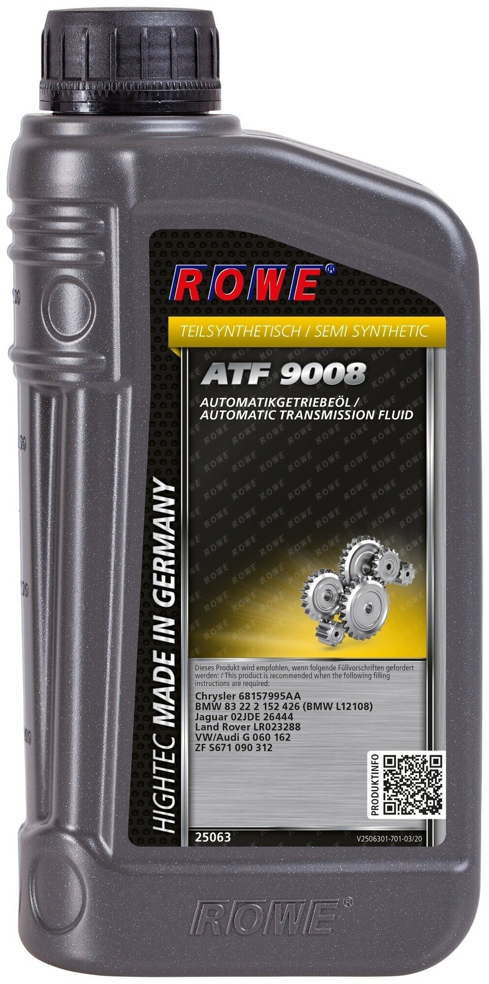 Rowe Hightec Atf 9008 (1 Л.) Масло Трансмиссионное ROWE арт. 25063001099