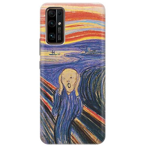 фото Ультратонкий силиконовый чехол-накладка для honor 30 с принтом "крик" gosso