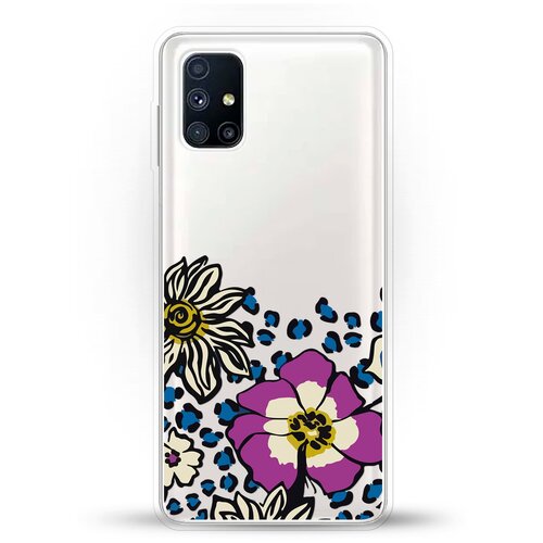 фото Силиконовый чехол цветы с узором на samsung galaxy m51 andy & paul
