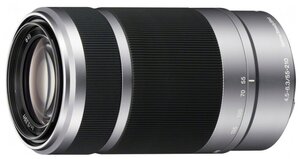 Объектив Sony 55-210mm f/4.5-6.3 E (SEL-55210), серебристый