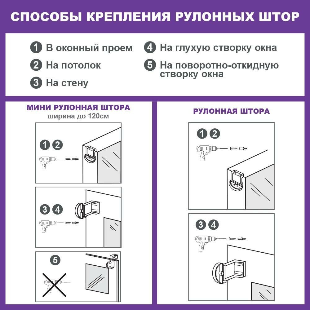 Рулонная штора Маринела Пыльная лазурь 060x160 Мини - фотография № 17