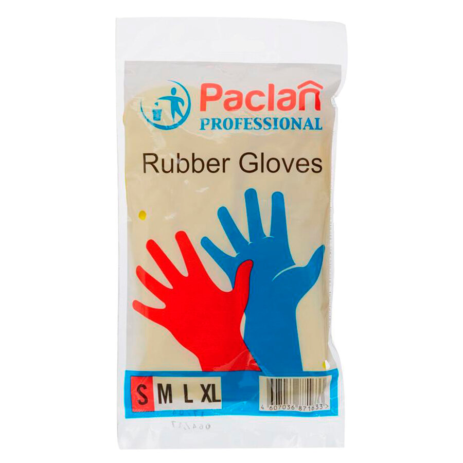 Перчатки PACLAN многоразовые, размер: XL, латекс, 1 пара [139230] - фото №7