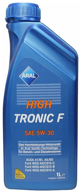 Синтетическое моторное масло ARAL High Tronic F SAE 5W-30