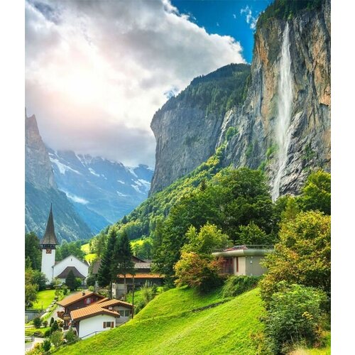 Моющиеся виниловые фотообои Горы. Лаутербруннен, 250х290 см