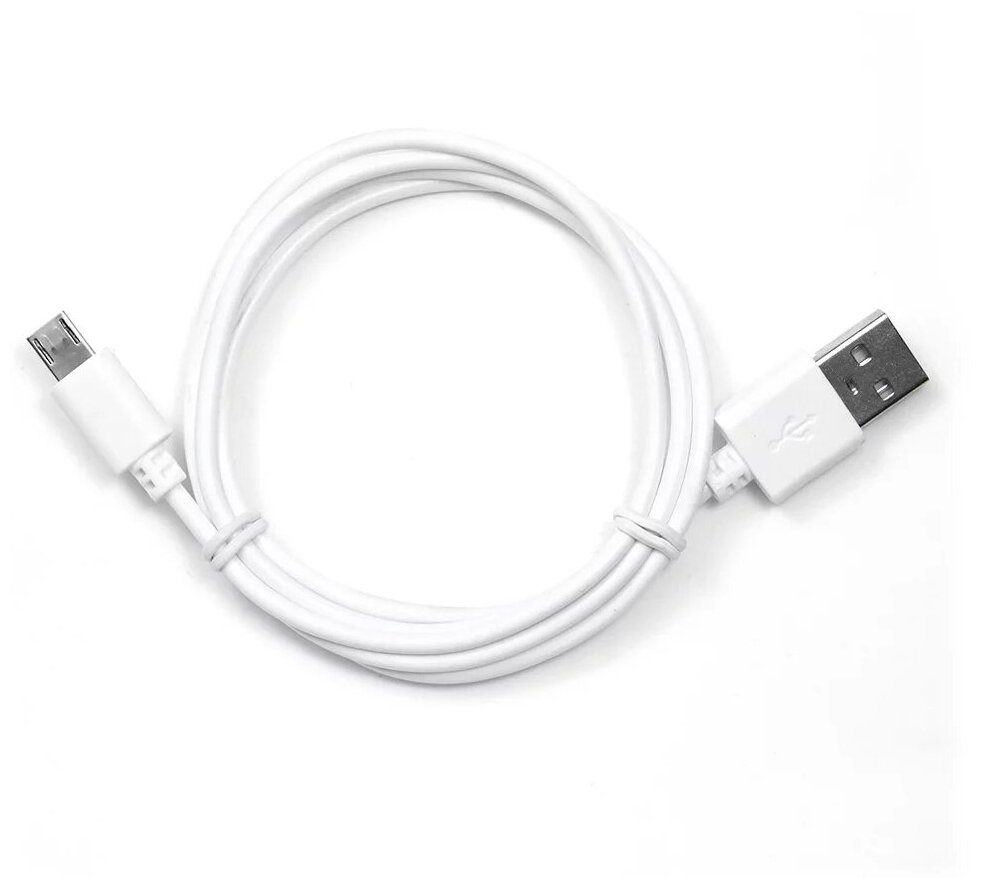 Кабель microUSB 1м Cablexpert CC-mUSB2-AMBM-1MW круглый белый - фото №1