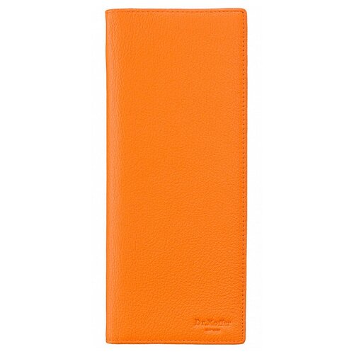 фото Визитница dr.koffer x501028-170-58, натуральная кожа, 2 кармана для карт, 96 визиток, оранжевый