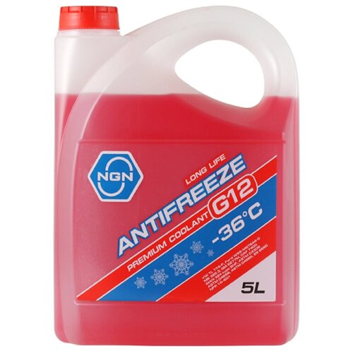 NGN V172485318 Антифриз Longlife Antifreeze (Red) Готовый G12-36 ANTIFREEZE 5L