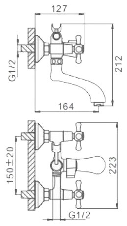 Смеситель для ванны Frap F32732-B - фотография № 3