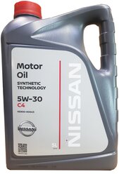 Синтетическое моторное масло Nissan 5W-30 C4, 5 л