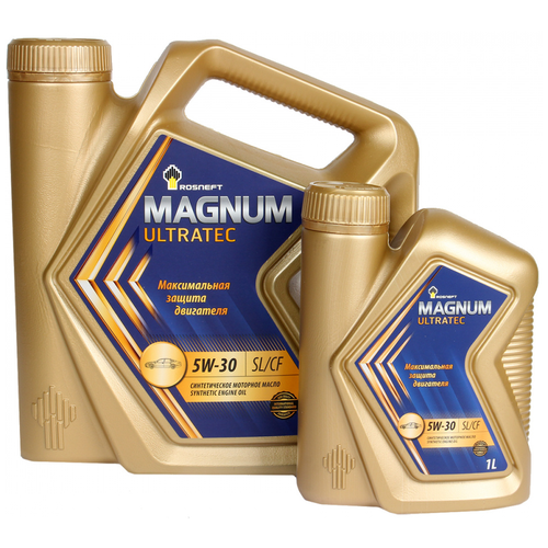 фото Синтетическое моторное масло роснефть magnum ultratec 5w-30, 5 л