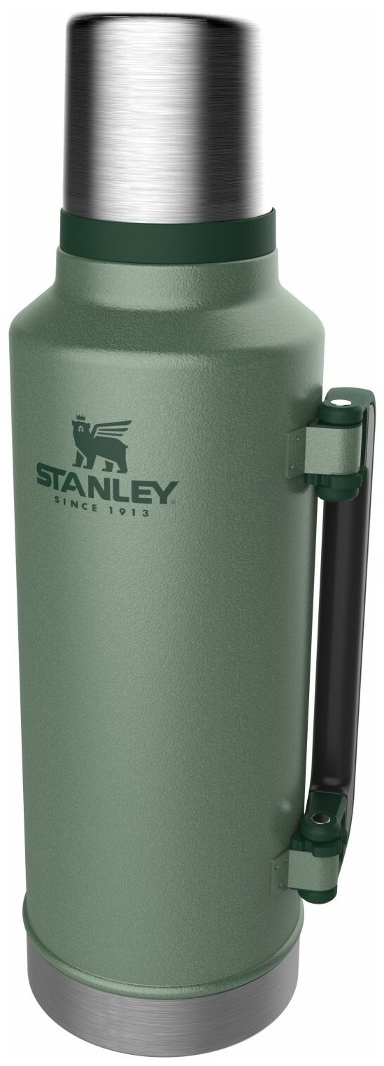 Термос Stanley Classic (1,9 литра), темно-зеленый - фотография № 3