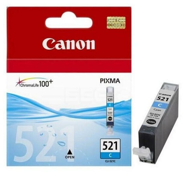 Canon Картридж Canon CLI-521 Cyan голубой 2934B004/2934B001