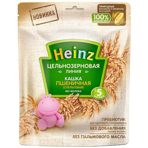Каша Heinz цельнозерновая пшеничная (спельтовая), 5 мес., 180г (пауч)