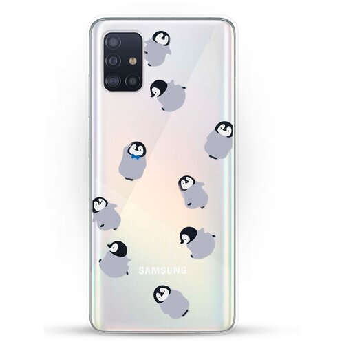 фото Силиконовый чехол несколько пингвинов на samsung galaxy a51 andy & paul