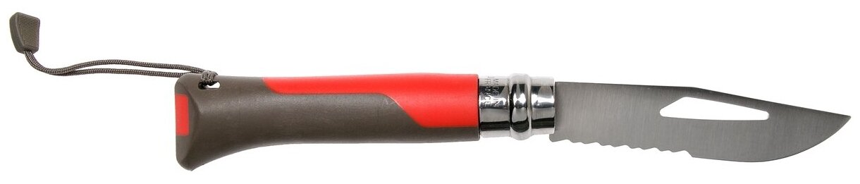 Складной нож OPINEL Outdoor Earth №08 8VRI, 190мм, красный / серый - фото №2