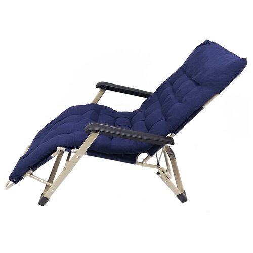 фото Раскладушка кресло- кровать с матрасом icon, 178х52х38 см, синяя urm