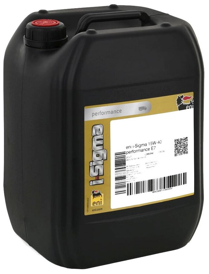 Минеральное моторное масло Eni/Agip i-Sigma performance E7 15W-40, 20 л