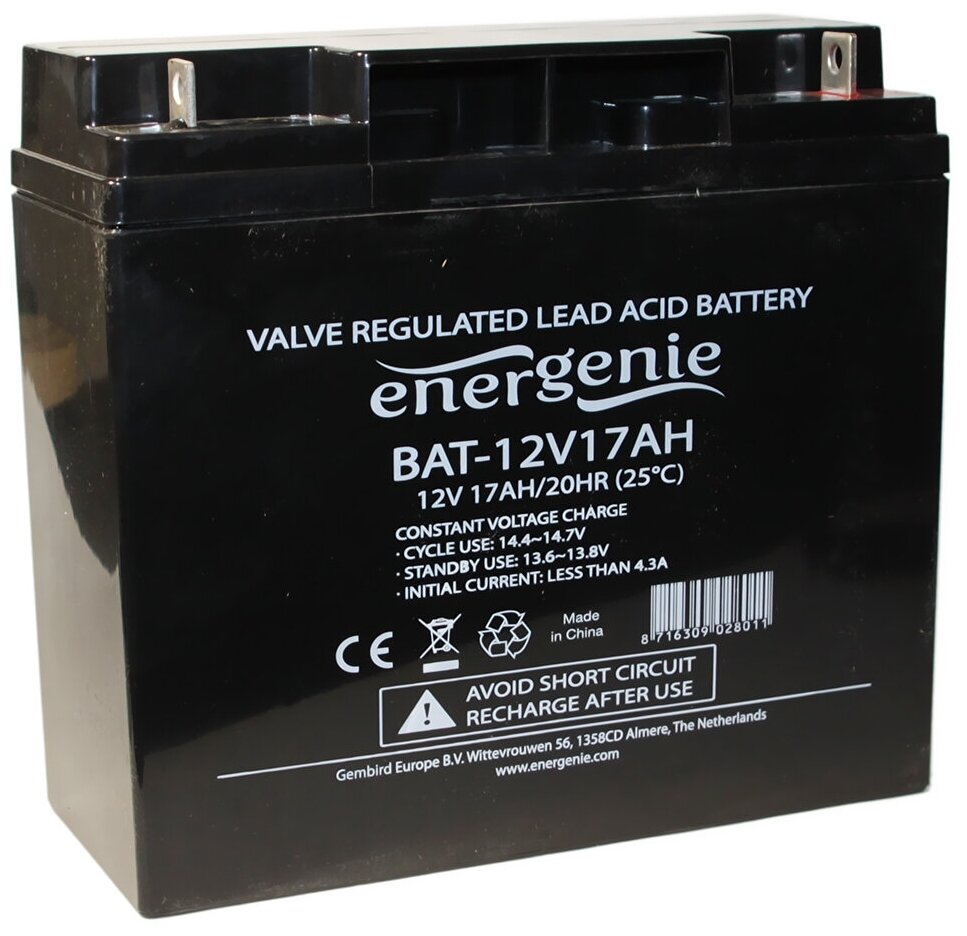 Аккумуляторная батарея Energenie BAT-12V17AH/4 12В 17 А·ч