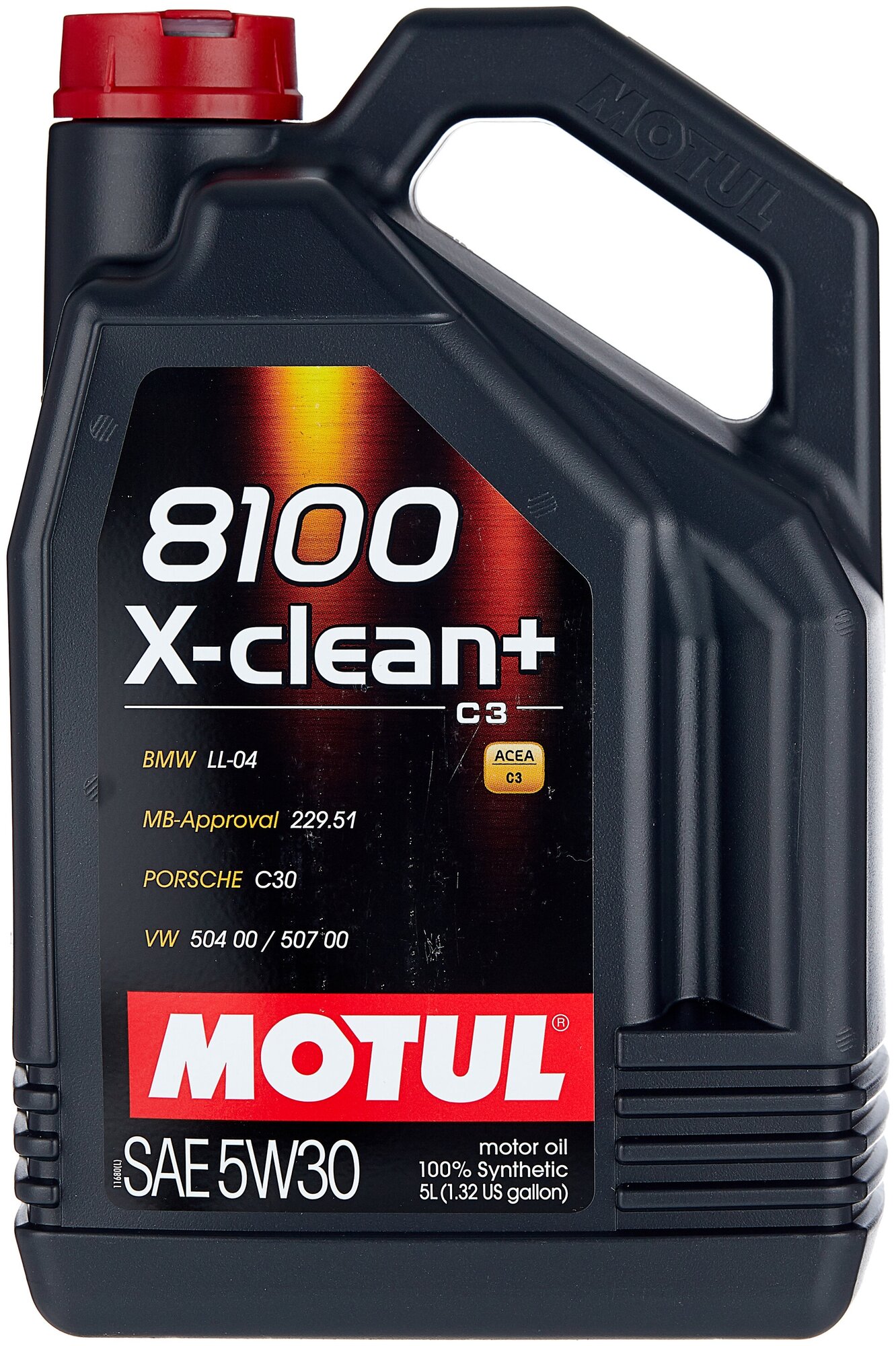 Масло моторное Motul 8100 X-clean+ 5W-30 (5л) (арт. 102269) MOTUL-8100X+-5W30-5L