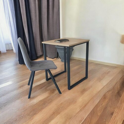 Изображение товара Игровой компьютерный стол/ Лофт, 60*60 см, цвет столешницы Дуб Сонома, Ножки лофт черные