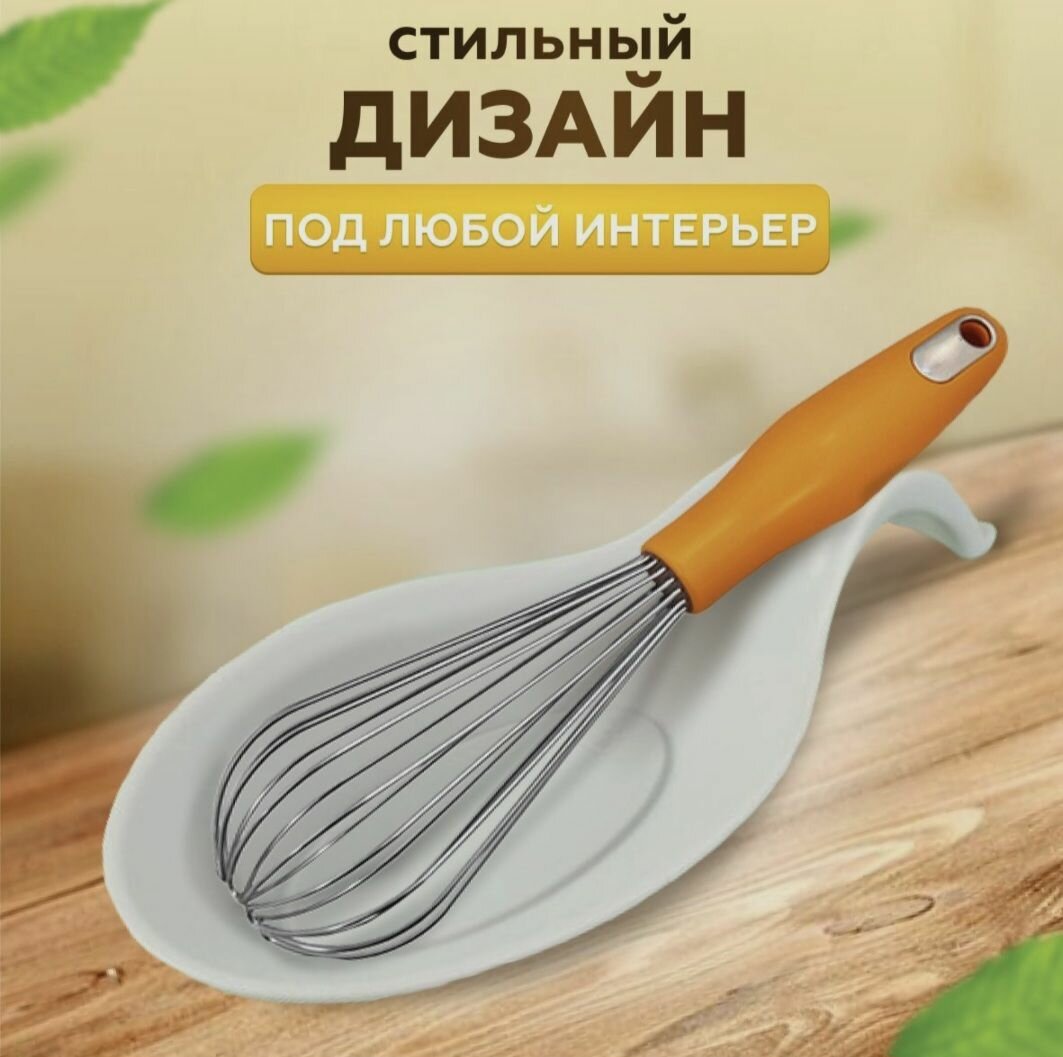 Подставка для столовых приборов, силиконовая, овальная, серая — фото 1