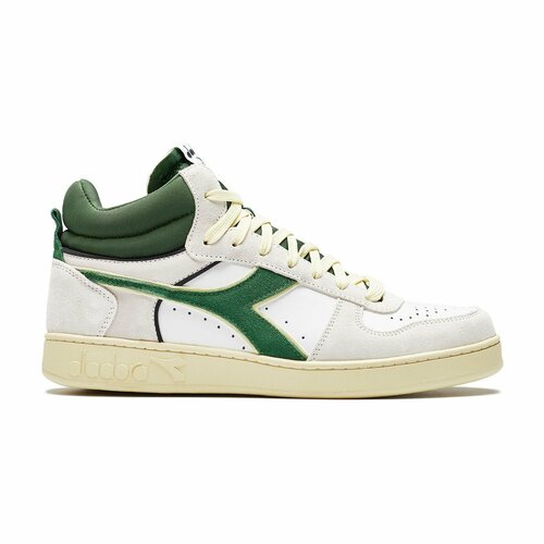 фото Кеды diadora magic basket demi cut suede, размер t75, белый-зеленый