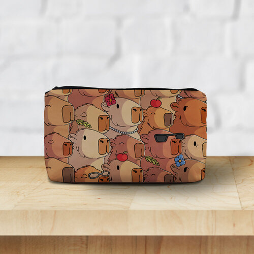 Пенал Daddy bags Капибара с замком плетение рогожка 25х145х8 см 599₽