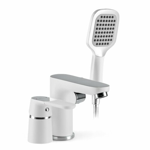 Смеситель для ванны тройной врезной латунный черный 17745₽