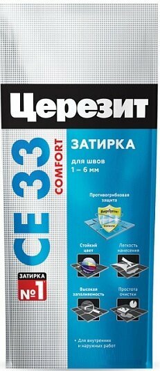 Затирка для Узких Швов 5кг до 6 мм Ceresit CE 33 Comfort Жасмин 40 / Церезит СЕ 33 Комфорт.