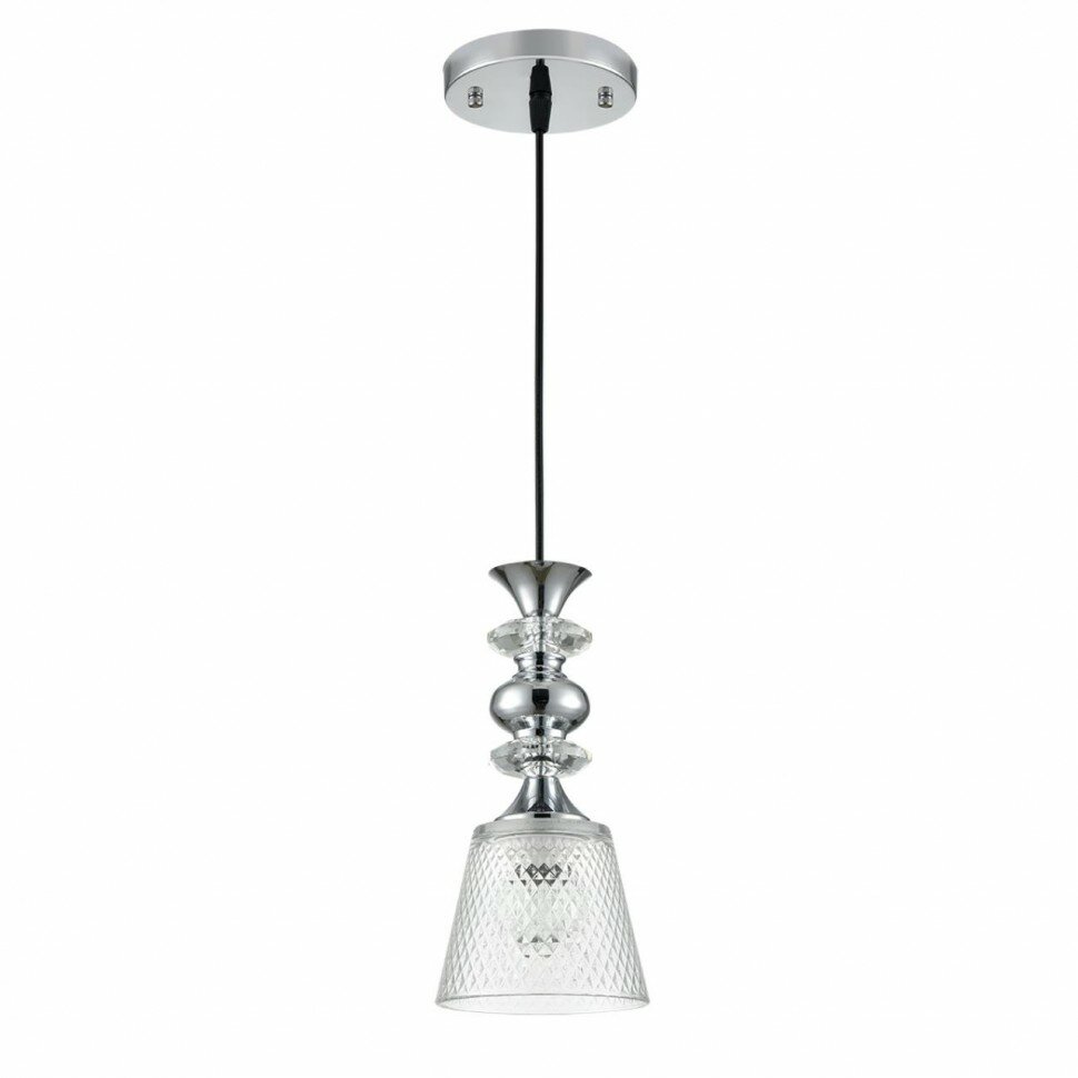 Lumion 8049/1А SUSPENTIONI LN25 хром/прозрачный металл/стекло Подвесной светильник E27 1*60W 220V MANOLA