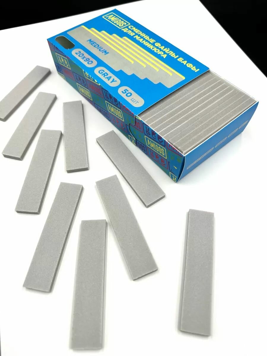 Сменный файл баф для маникюра MEDIUM, 20х90 мм, 50 шт — фото 1
