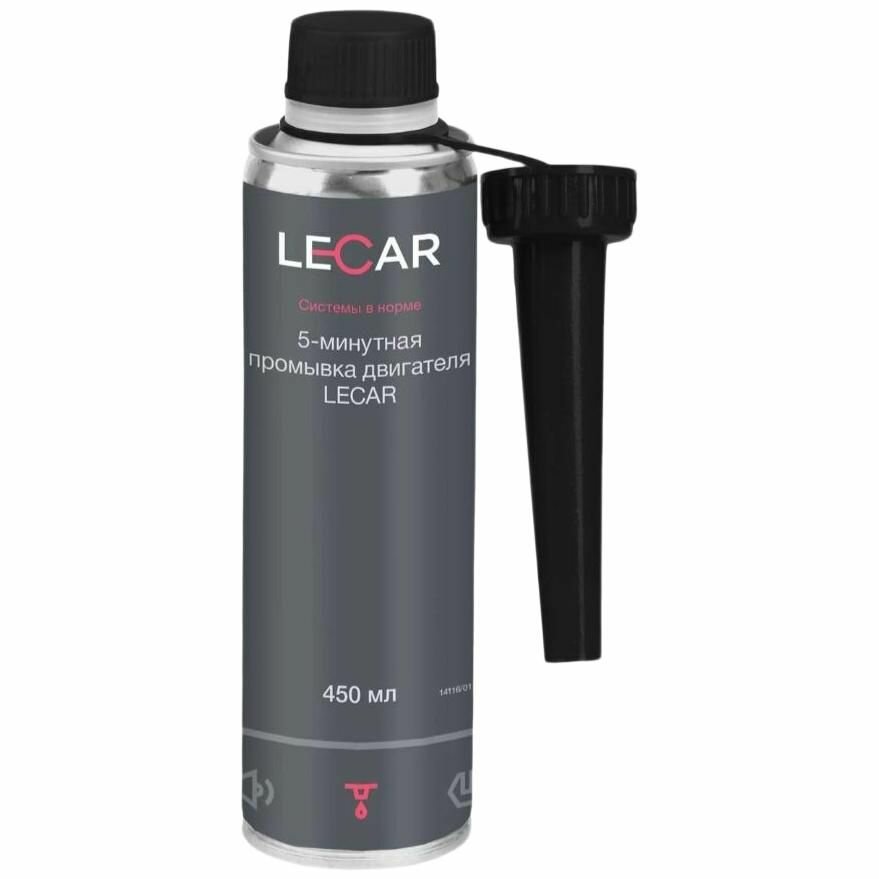 Промывка масляной системы двигателя 5-минутная 450 мл. / LECAR