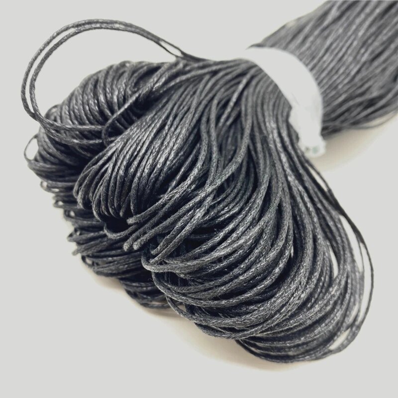 Вощёная хлопковая нить Black, Серый, 1 мм, 10 м