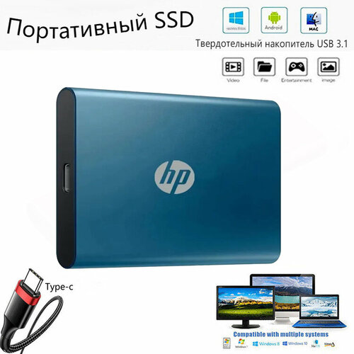 HP Портативный жесткий диск 2T SSD USB31 2509₽