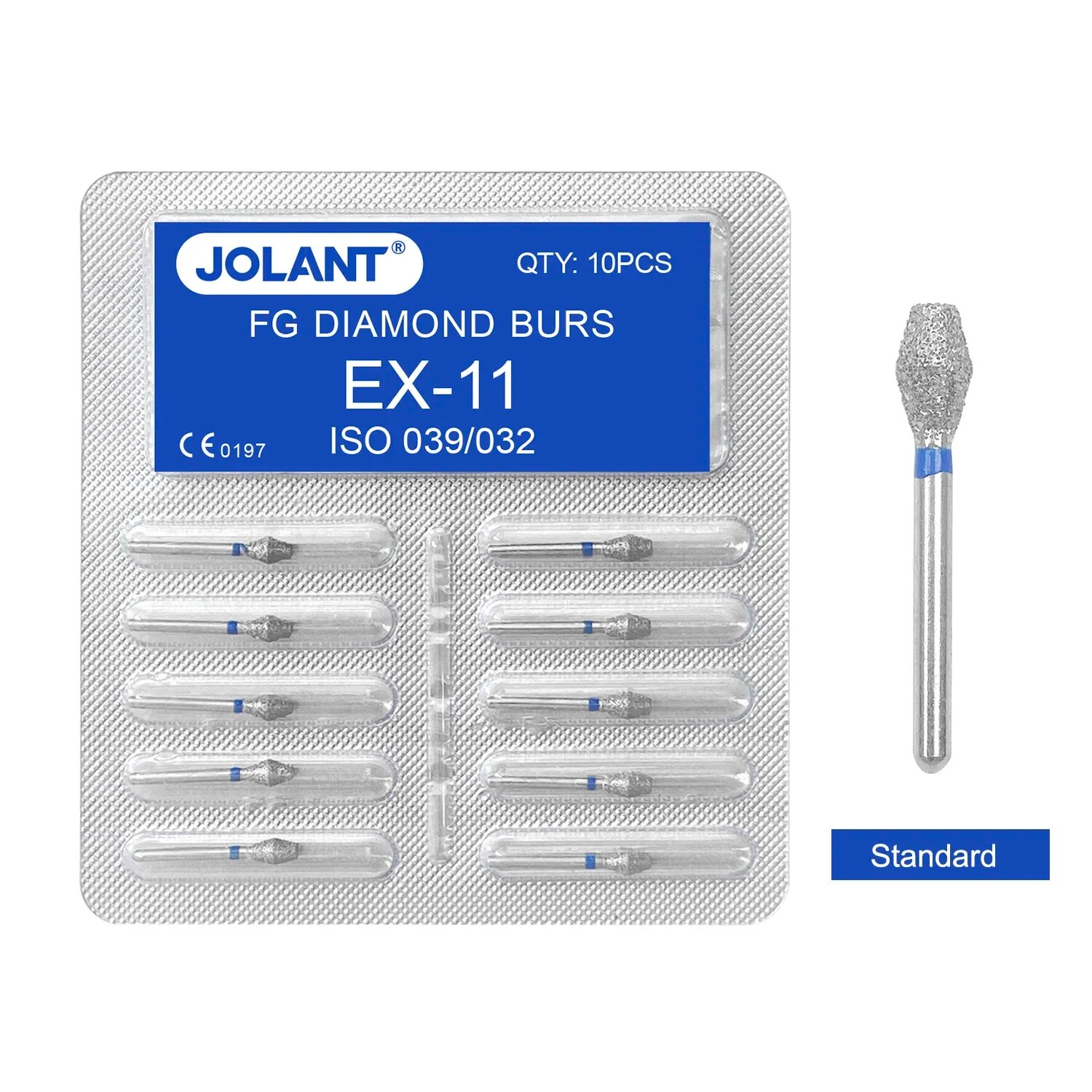 Стоматологические боры JOLANT FG EX-11, 10шт