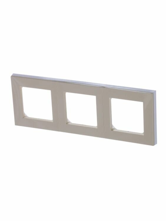 Рамка 3 мест  слон  кость белый  пластик  гориз  вертик  LEVIT