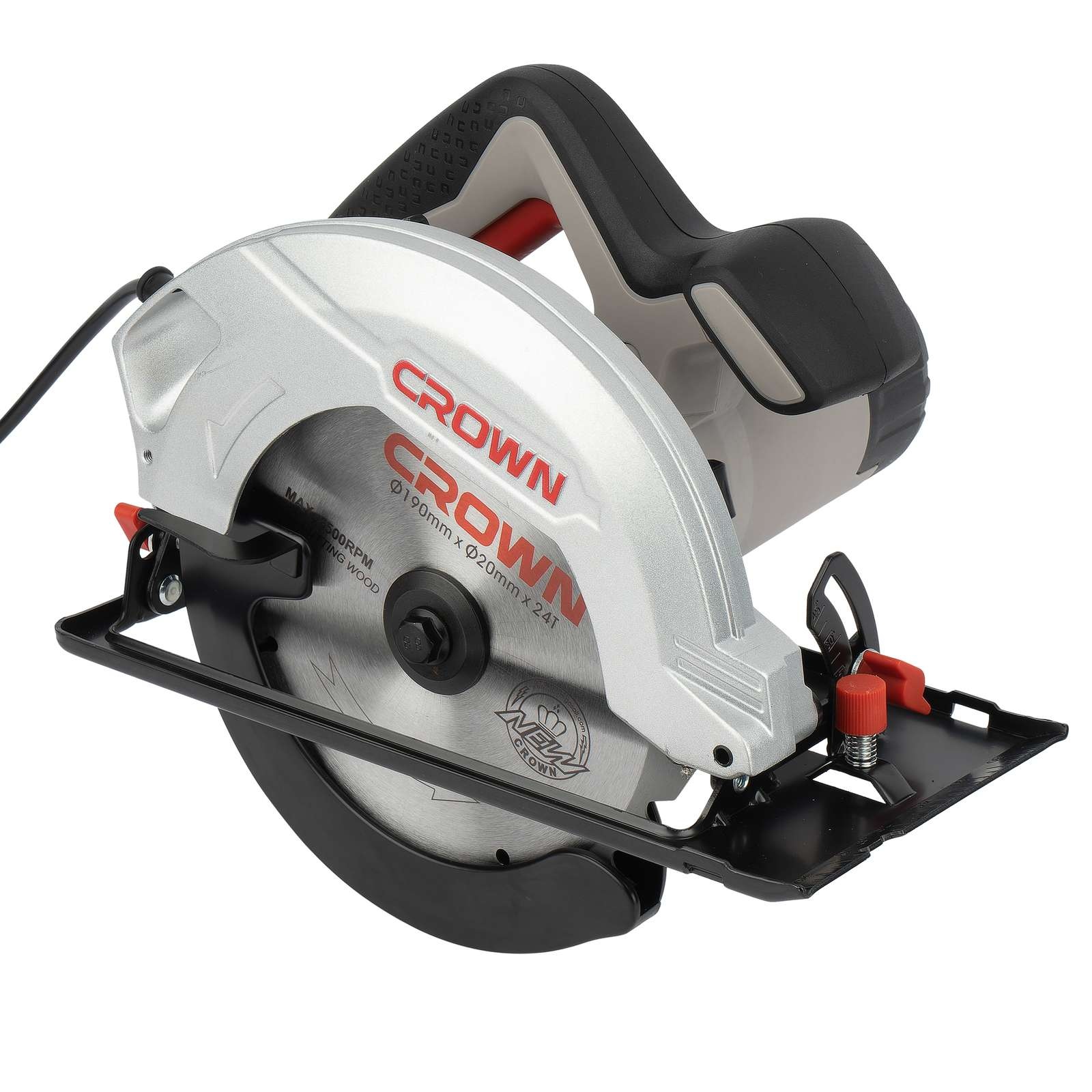 Дисковая пила CROWN CT15199-190, 1400Вт, диск 190мм, 5500об/мин — фото 1