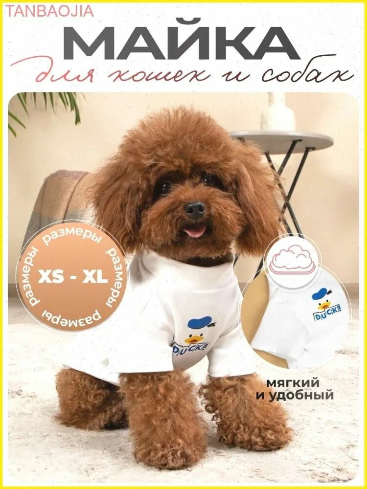 Футболка майка для кошек и собак мелких пород летняя одежда для животных