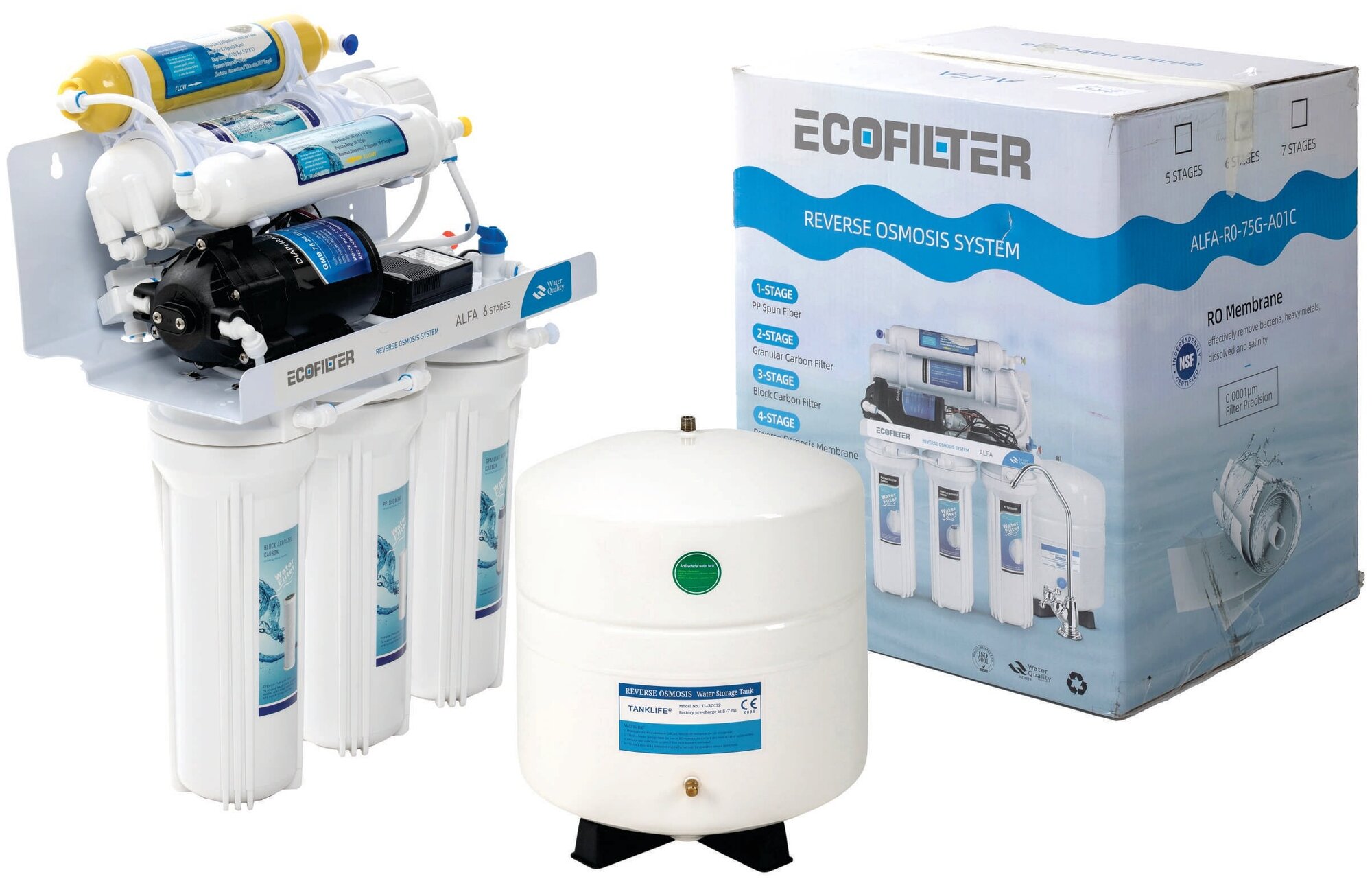 Фильтр для воды с обратным осмосом ECOFILTER 6 ступеней