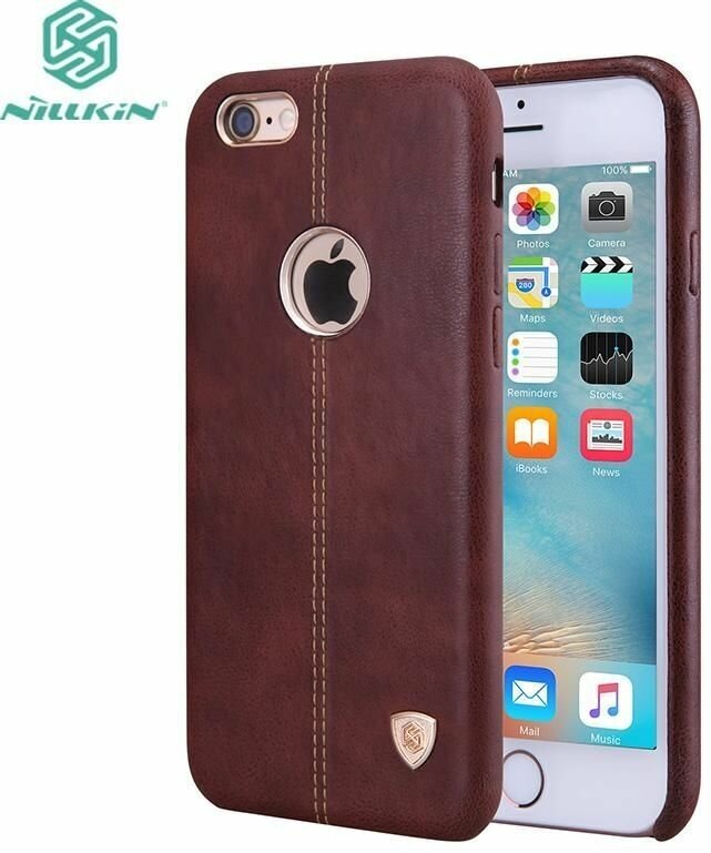 фото Чехол-накладка кожаная Nillkin Englon для Apple iPhone 6s plus, iPhone 6 plus, коричневый