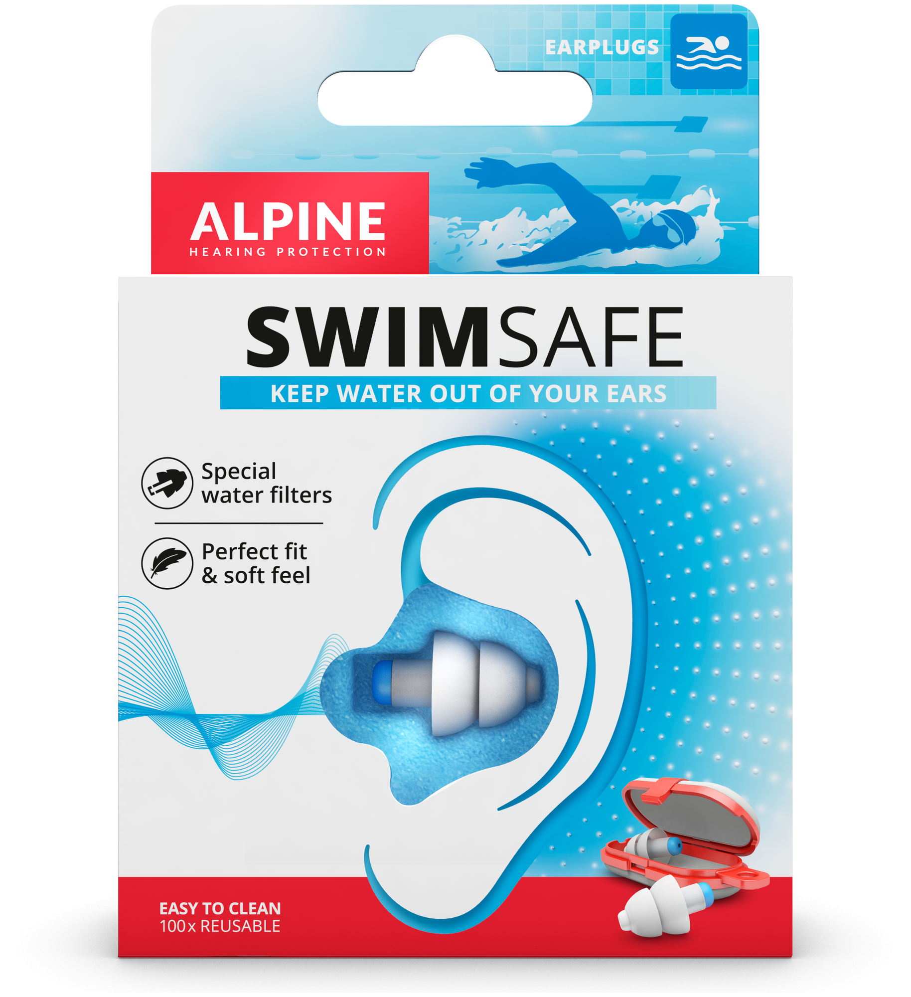 Беруши для плавания SwimSafe. Alpine Hearing Protection