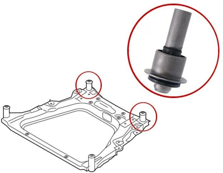 Сайлентблок Переднего Подрамника Задний Nissan Qashqai/Qashqai+2 06-14/X-Trail 07-/Juke 10- Sat арт. ST-54467-JD00A