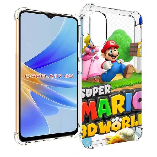 Чехол MyPads Super Mario 3D World для OPPO A17 задняя-панель-накладка-бампер