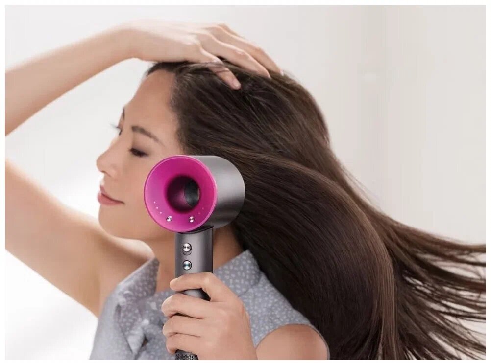 Супер фен Super Hair Dryer с 5 насадками / Фен для волос Супер хайер драйер/3 скорости/ 3 температурных режима / 5 магнитных насадок/красный - фотография № 6